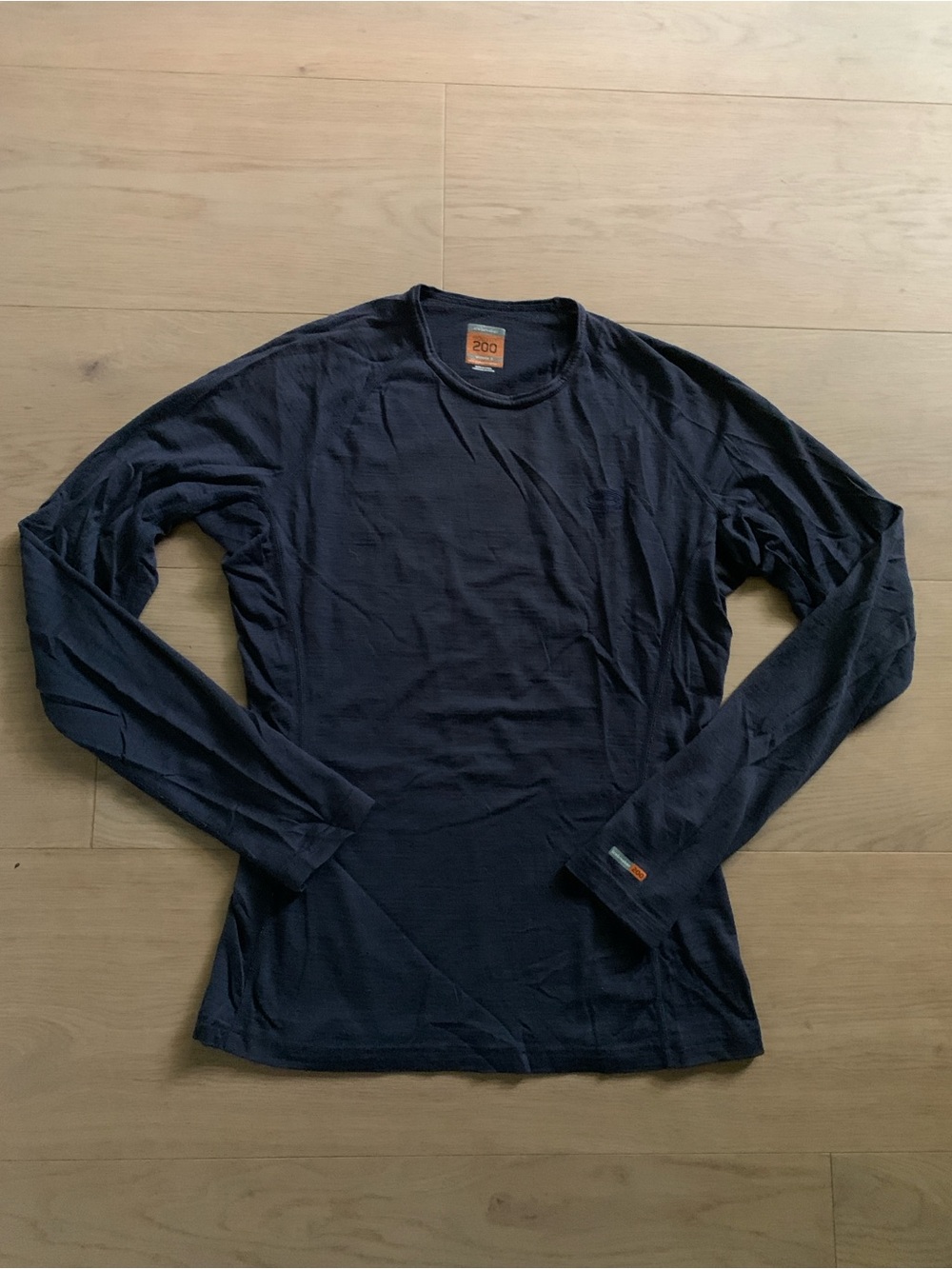 Icebreaker 200 Bodyfit Womens S 100% Merino Wool Baselayer Navy New Zealand Wool